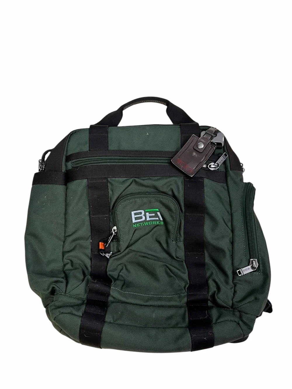 TUMI Alpha 69380SP0 Spruce Green Ballistic Nylon Laptop Brief Backpack Bag